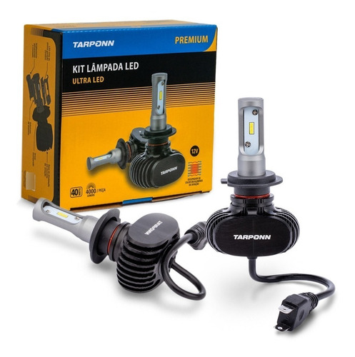 Kit Lampada Ultra Led Premium 6000k Tarponn H7 8000lm 40w