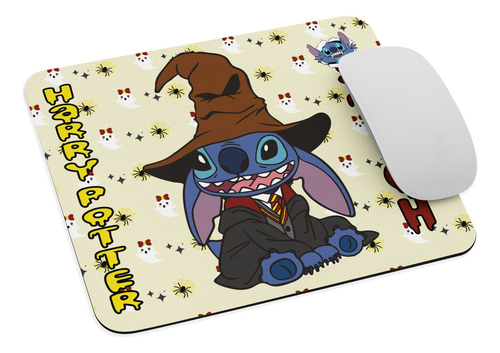 Mouse Pad Svart Diseño Stich Harry Potter Halloween
