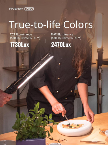 Zhiyun V60 - Combo De Varitas De Luz De Video,