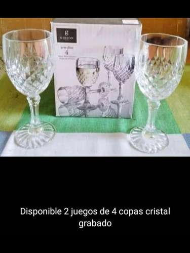 Copas De Cristal Grabadas Pack De 4