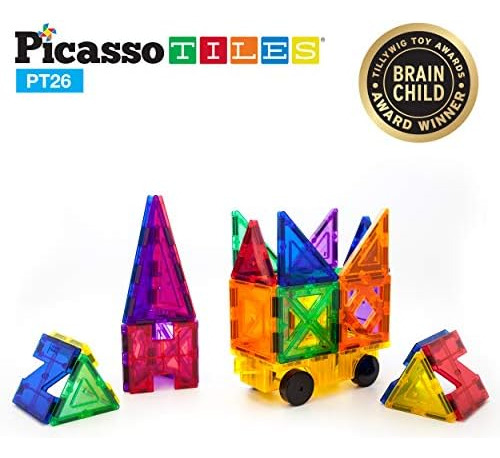 Picassotiles Juego De Construcción De Azulejos Magnéticos De