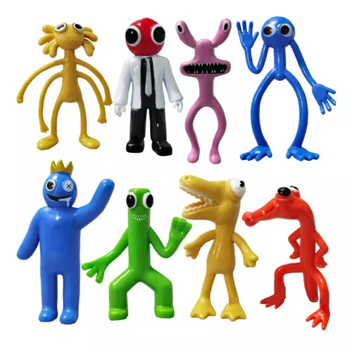 Rainbow Friend Roblox Colorido 8pcs Miniaturas Gamer Play