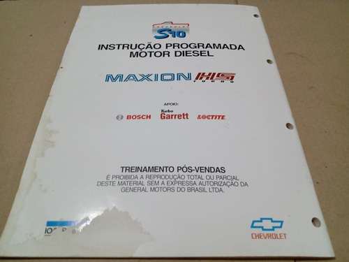 S10 Diesel Manual Catálogo Do Motor Maxion Hs Turbo Diesel (Usado)
