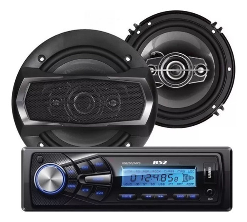 Kit Stereo + Parlantes 6,5 B52 Elk-6321bt Bluetooth 500w