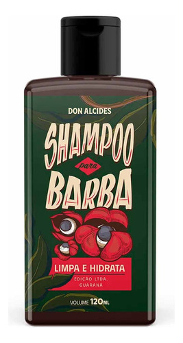 Shampoo Para Barba Limpa E Hidrata Guaraná 120g Don Alcides