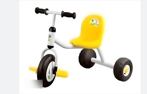 Triciclo Para Niños Metalico Con Pedal Y Asiento Ajustable Color Blanco