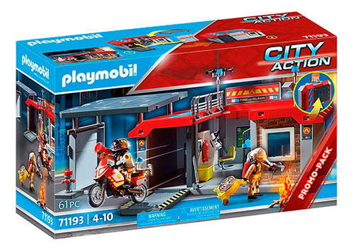 Juego Playmobil Parque De Bomberos Universo Binario