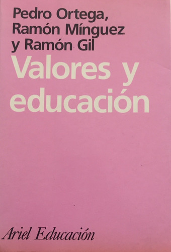 Libro Valores Y Educacion