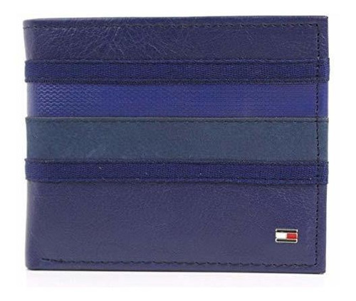 Nueva Tommy Hilfiger Hombre De Cuero Doble Billetera Nfnqy