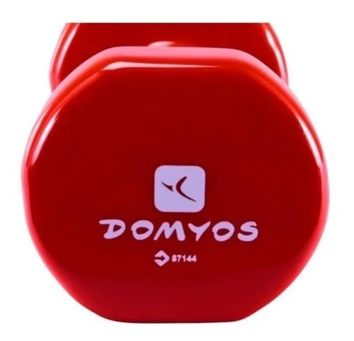 Par De Mancuernas 3 Kg Pvc Domyos Rojas Color Rojo