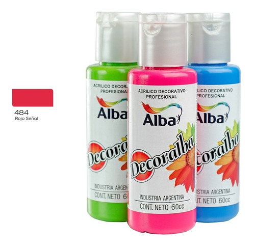 Acrilico Alba Decoralba 60ml Rojo Señal