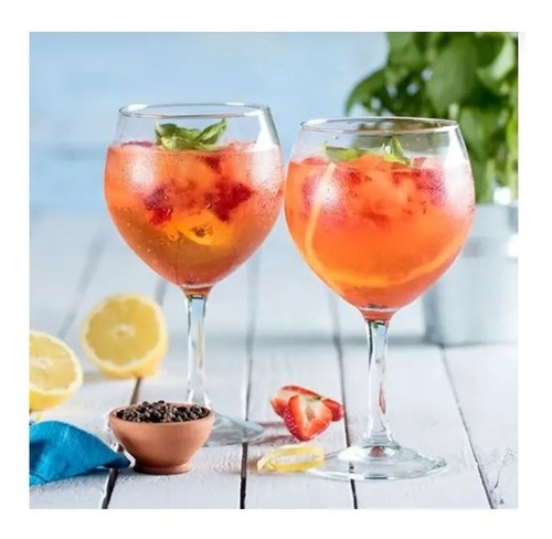 Set de copas para ginebra, 600 ml, 6 unidades, Nadir Figueiredo, cristal liso, color transparente