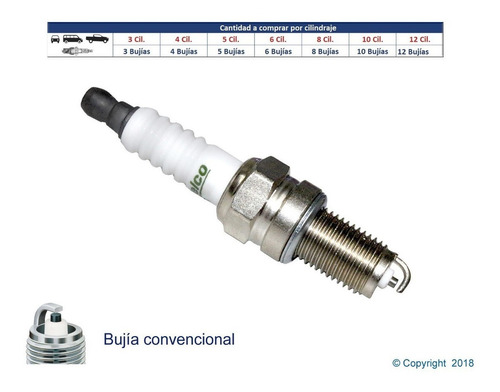 Bujia Convencional Acdelco Cutlass 3.1 Mod 1989 A 1996 C/u