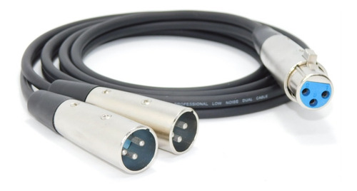 Imagen 1 de 1 de Cable Canon Xlr Hembra Balanceado A Dos Macho Mono X 1,5mts