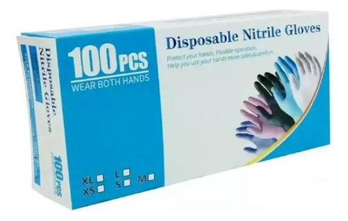 Guantes De Nitrilo Synmax Alta Calidad Color Negro