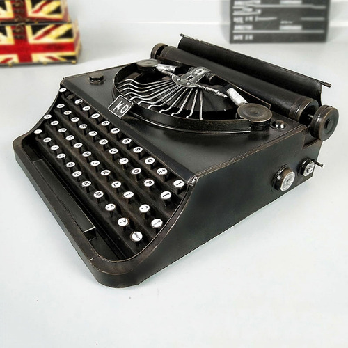 Modelo De Máquina De Escribir Manual, Figura De Negro