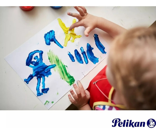 Pintura Digital Preescolar Dedos Pelikan 150ml Elegir Color Plata Metalico