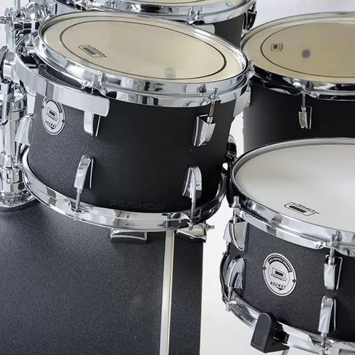 Bateria D One Dr22 Rocket Bks Black Satin Com Ferragens