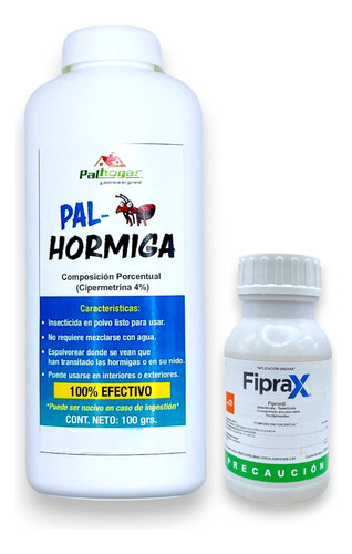 Kit Insecticidas Pal-hormiga 100gr + Fiprax 250ml