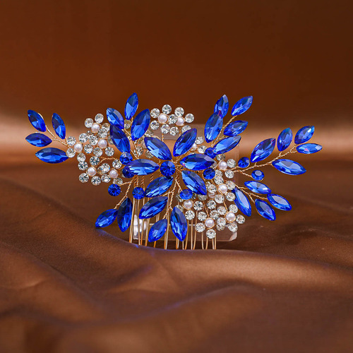 Diadema De Perlas Hecha A Mano Con Forma De Peineta De Estil