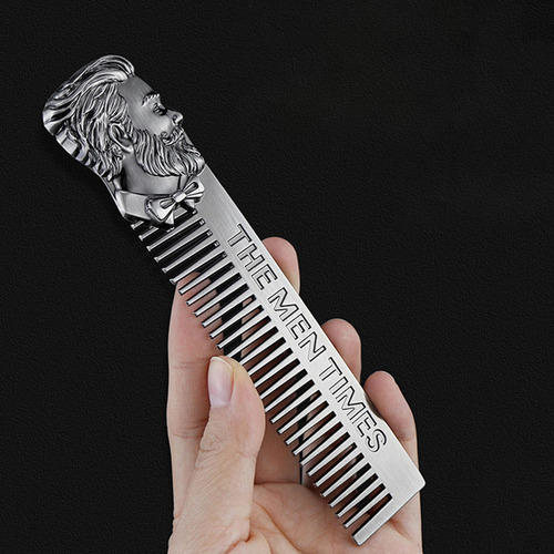 B Peineta Para Barba Metal Barber Combs Para Hombre