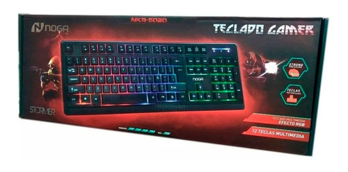Teclado Stormer Retroiluminado Gamer Noga Nkb-5020 Usb Led