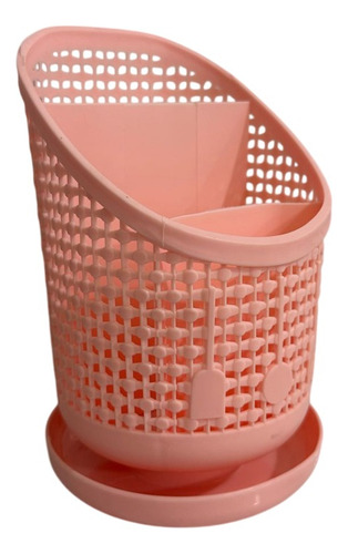 Escurre Cubiertos Cubiertero Plastico Desmontable Rosa 3 Div Rosa