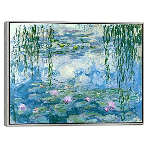 Cuadro Grande Enmarcado De Nenúfares Por Claude Monet,...