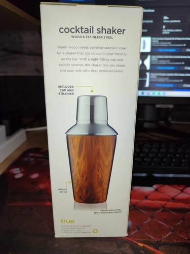 Shaker De Madera True Alta Gama En Coctelería