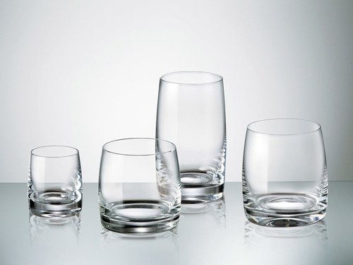 Pavo Juego De 6 Vasos De Vidrio Soplado 250 Ml. Color Transparente