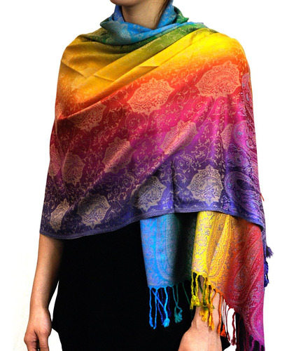 Nyfashion101 Bufanda Tipo Pashmina Suave De Cachemira Colori