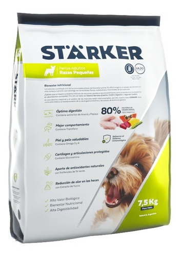 Alimento Balanceado Superpremium Starker Dog Raz Peq X7.5kg