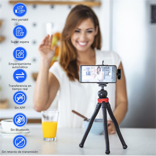 Microfono Lavalier Inalámbrico Para iPhone iPad Android K7