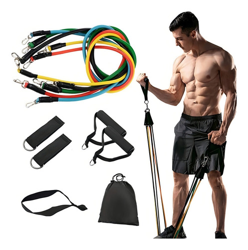 - . Kit Elástico For Entrenamientos De Musculación En Casa