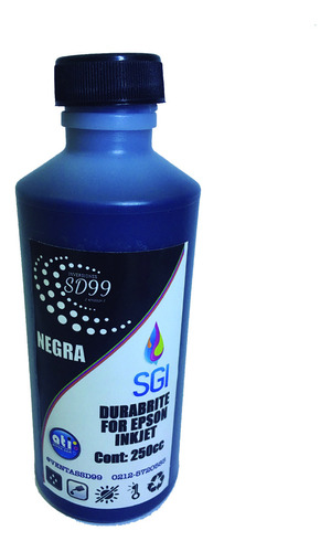 Tinta Epson Ati Reenvasada Black Negro 250ml Sd99