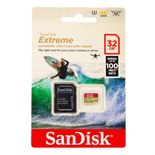 Imagen 4 de 5 de Tarjeta Micro Sdhc 32gb Sandisk Extreme, 4k, U3, A1, 100mb/s
