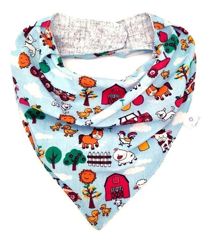 Imagem 5 de 6 de Kit Para Bebê Com Chapeuzinho Dupla Face E Babador Bandana