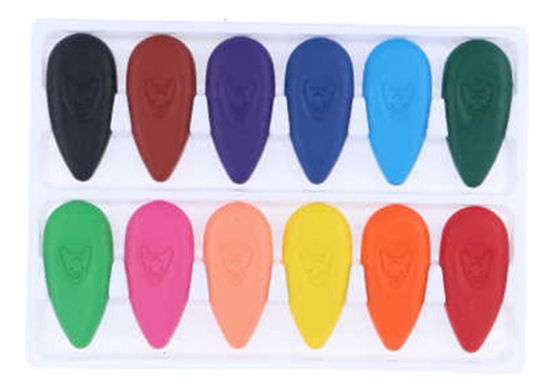  Crayones Lavables Para Niños 12 Colores Forma Gota