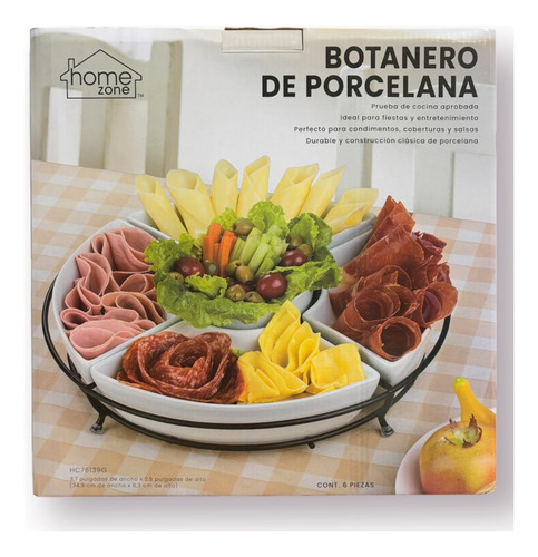 4 Botanero De Porcelana