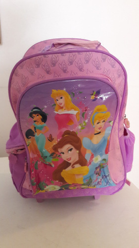 Morral Escolar Con Ruedas De Niñas Princesas Disney