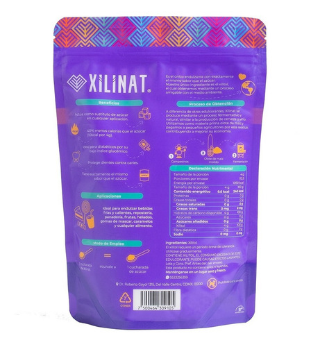 Endulzante Xilinat, Xilitol, Xylitol 454 G