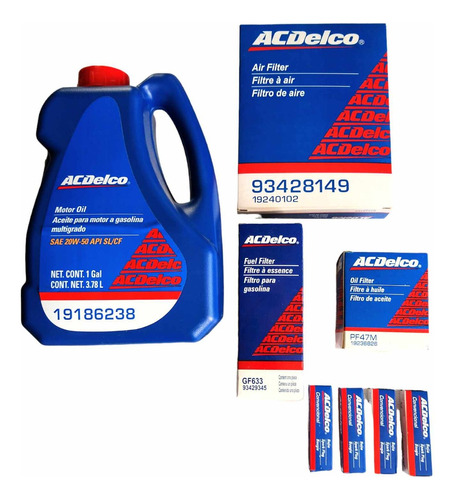 Kit Afinación Chevy C1 C2 C3 1.6l 94-12 20w50 Multigrado