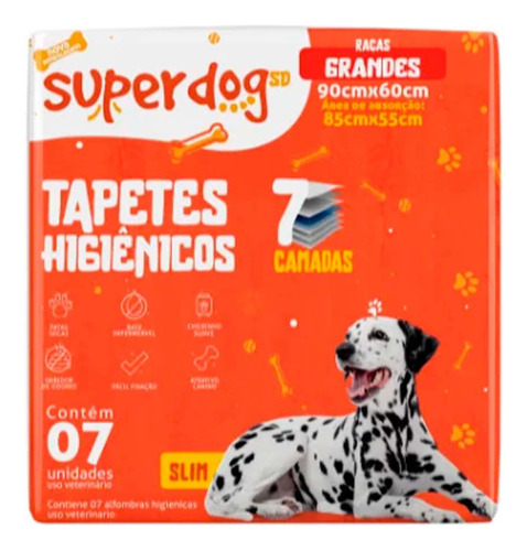 Tapete Higiénico Perro Grande  Super Dog 7 Unidades