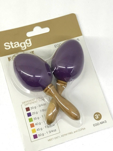 Stagg Segms Maracas Mango Corto Por Par Color Purpura