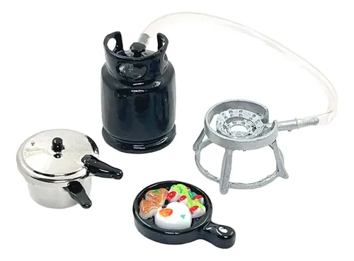 Juego De Ollas Y Sartenes De Esmalte En Miniatura Para Casa De Muñecas – Accesorios De Cocina Realistas Para Jugar Y Decorar