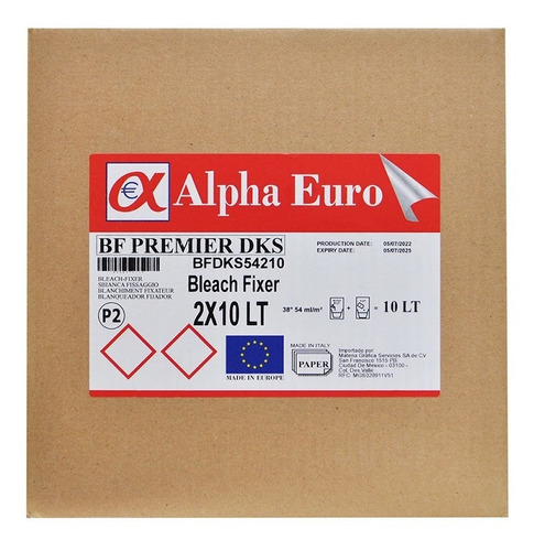 Alpha Euro Bleach Fix Dks 54 2x10lts  Blanqueador Fijador