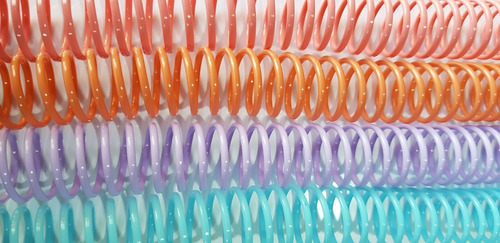Espiral Encuadernacion : Colores Surtidos Pastel 17mm X 12 U