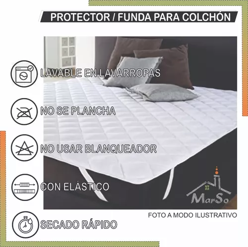 Protector Funda Colchón De Matelassé Tricapa 2pl 135x190
