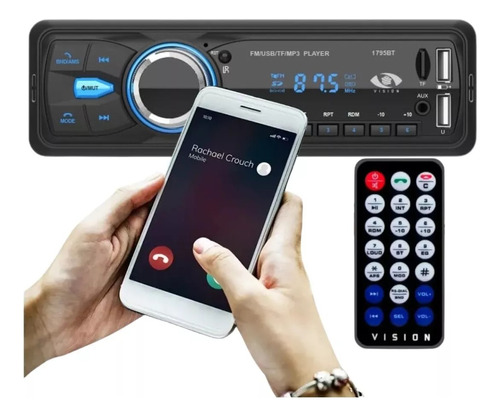 Som automotivo Vision 1782BT com USB, bluetooth e leitor de cartão SD