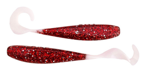 Señuelo Gomas Am Fishing 4 Pulgadas 8 Pack Para Pesca Color Blood Diamond